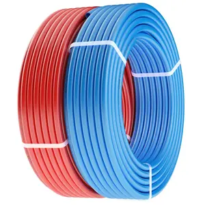 VEVOR PEX-A Pipe 1/2 Inch 2 x 100 Feet Length Flexible Tubing for Potable Water Cold Hot Applications with Free Cutter Blue & Red