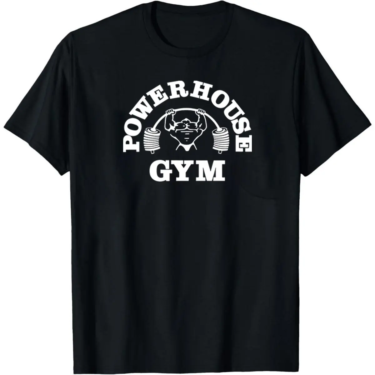 Powerhouse Gym Men's Heavyweight 230gsm Washed T-Shirt Vintage Gym Graphic Print with Logo & Weightlifting Design Casual Round Neck Short Sleeve Tee for Workout & Casual Attire