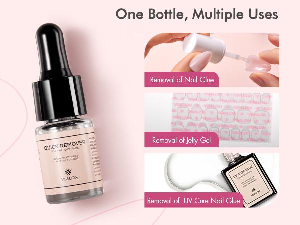 VSALON Press On Nails Accessories: Nail Quick Remove - Removal In Minutes 10ml/0.34 fl.oz.