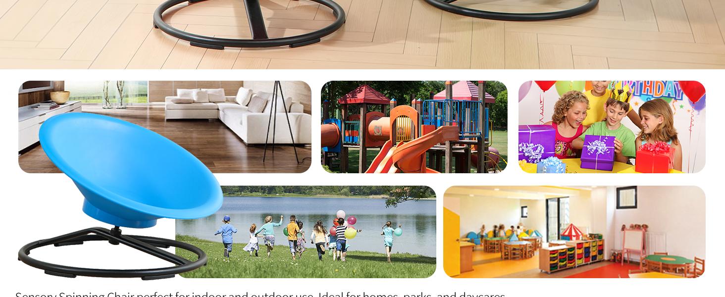 Upgrade Swivel chair for Children & Adult 360 Spinning Seat Sensory Toy Chair Indoor and Outdoor Play Equipment for Balance Development 3+  kids outdoor play Bag Ergonomic