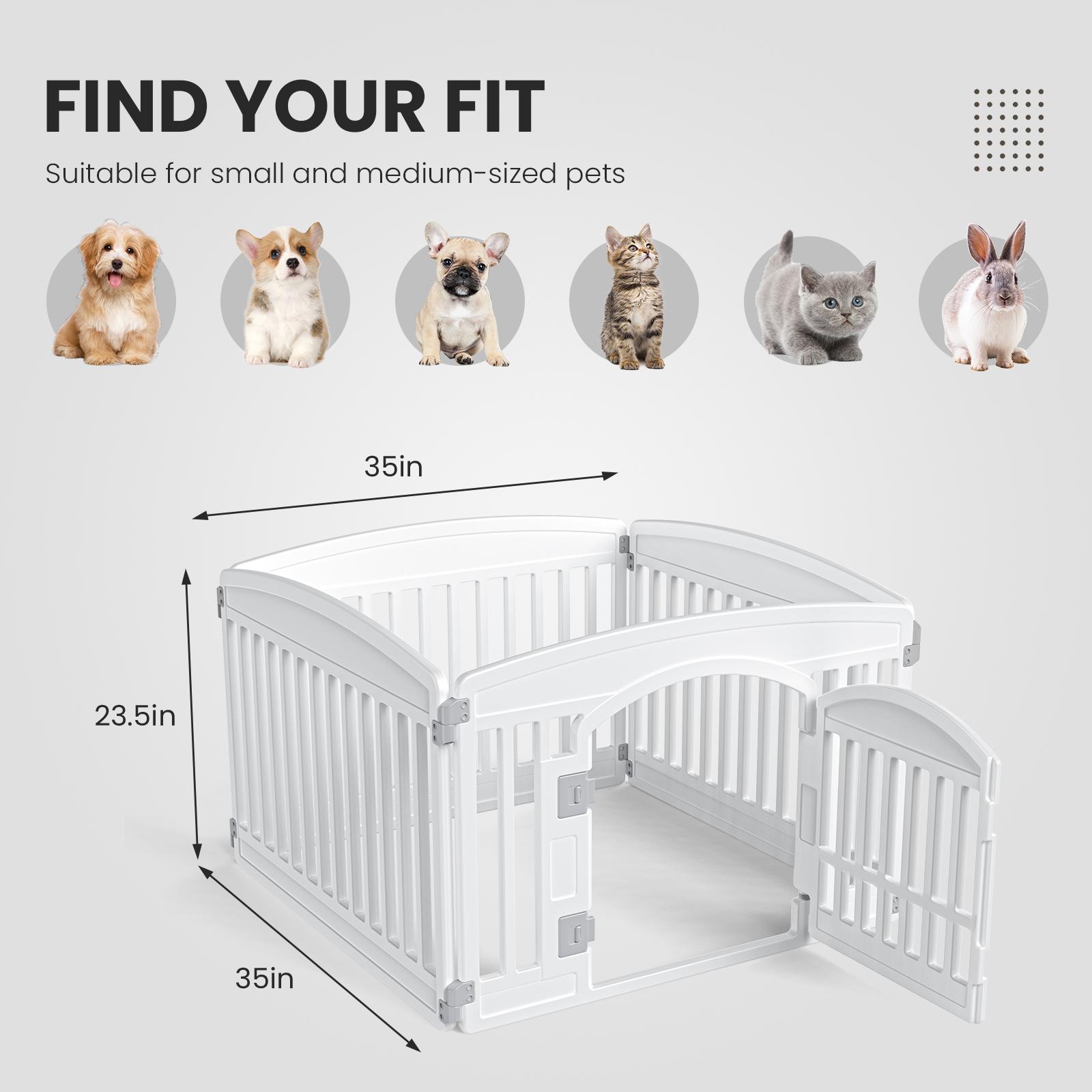 Dog Playpen Safe & 4/6-Panel Secure Indoor/Outdoor Pet Fence | Folding & Portable | Ideal for Small to Medium Dogs | Easy to Clean