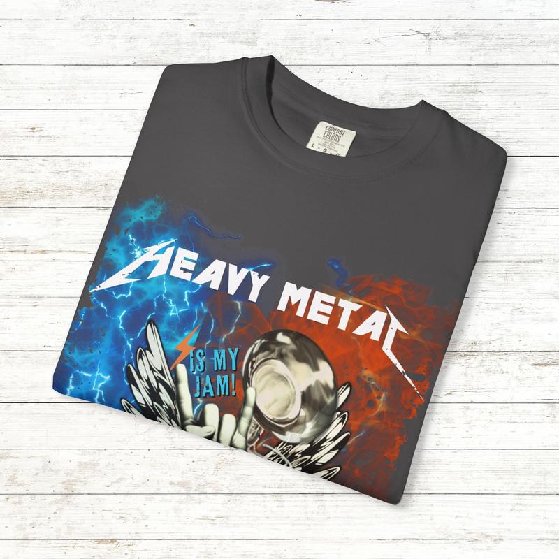 Heavy Metal is My Jam Musician Graphic Tee, Sousaphone Player, Marching Band Fan T-shirt for Men and Women, Band Parent Gift Shirt