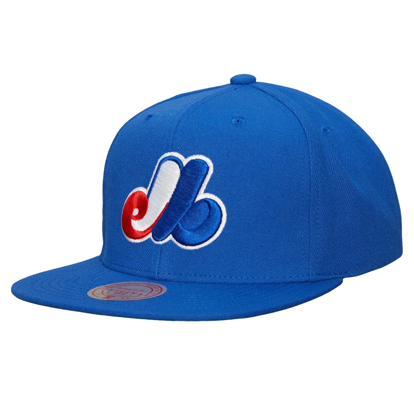 Mitchell & Ness Unisex Blue Montreal Expos Cooperstown Collection Cotton Graphic Evergreen Snapback Hat, Regular Fit Fashion Accessory