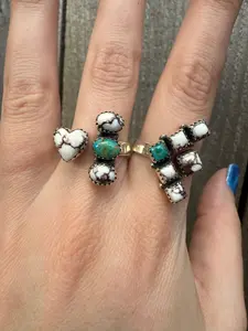 Wild Horse Kingman Adjustable Sterling Silver Rings
