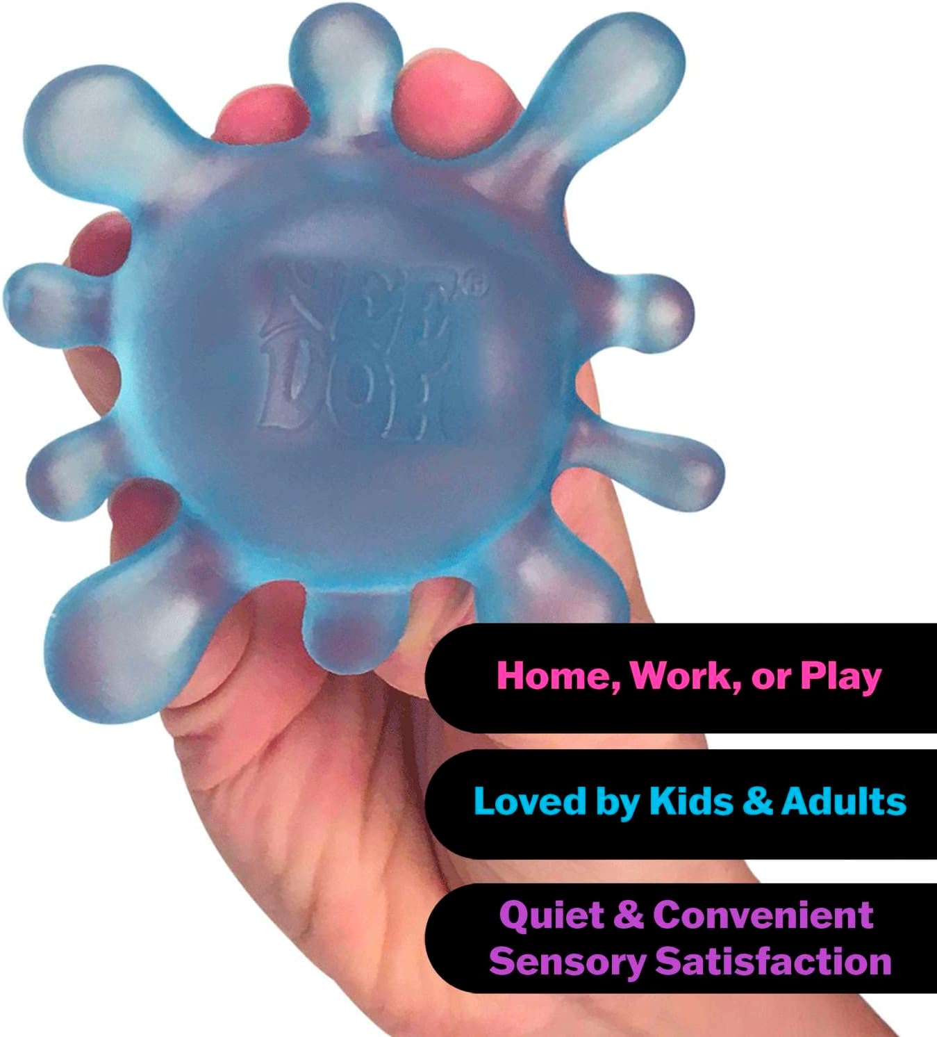 NeeDoh SplootSplat -The Splat That Sploots - Sensory Toy to Squish, Squeeze, and Pull, Premium Stretchable Stress Relief Toy - Ages 3 and Up - Color May Vary; One Per Pack