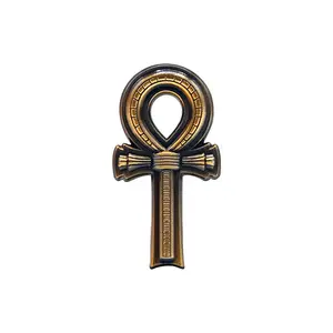 Ankh 3D Lapel Pin - Antique Gold