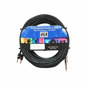 MUSYSIC® MU‑C25BQ 25ft 1/4" to Banana Plug 14‑Gauge Speaker Cable