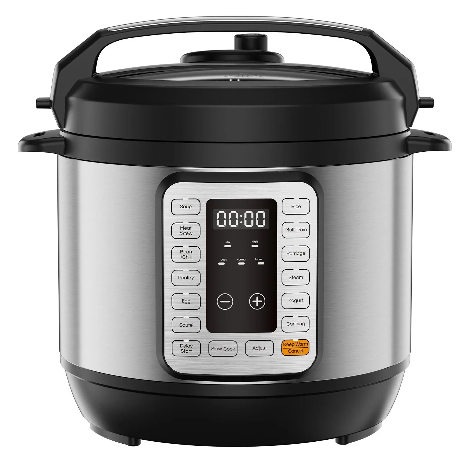 3/6/8 QT Electric Pressure Cooker – 12-in-1 Multi-Functional Rice Cooker with Ceramic Coated Inner Pot, 24H Preset & 12 One-Touch Menus, Slow Cooker Steamer Saute, Black/Silver