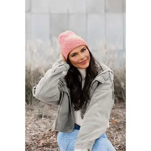 Upper East Side Views Beanie In Blush