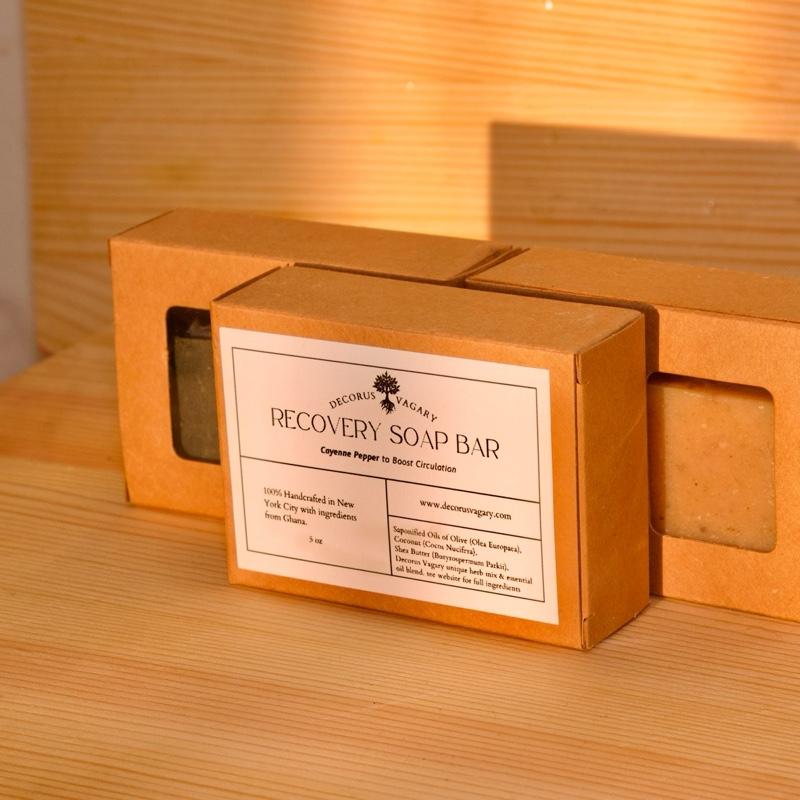 Decorus Vagary Recovery Soap Bars - 3 Pack - Peppermint Cool Calm Refreshes, Cayenne Pepper for warming sensation and & Activated Charcoal detox