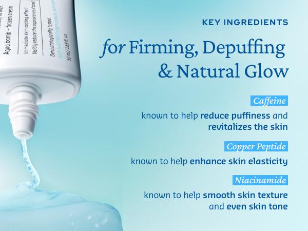 belif Aqua Bomb Frozen Cream - Cooling Relief with Panthenol & Niacinamide, Soothing & Hydrating Moisturizer, Depuff with Caffeine, Non-comedogenic, Lightweight, Korean Skincare, hydration multiplier, radiance revitalizing, moisturizing, moisture