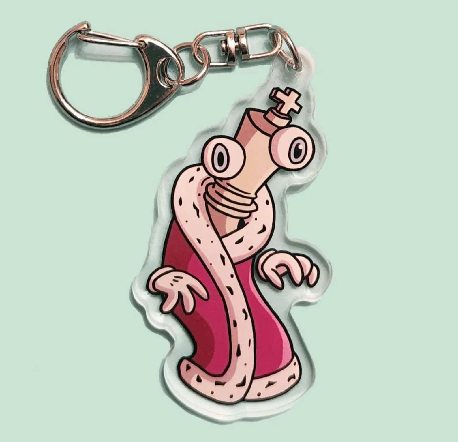 The Amazing Digital Circus Kinger Keychain, TADC Keyring Acrylic Charm, Cute Bag Accessories, Collectable Keychains For Backpack, Bag, Great For Party Favors & Little Gifts!