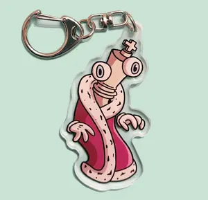 The Amazing Digital Circus Kinger Keychain, TADC Keyring Acrylic Charm, Cute Bag Accessories, Collectable Keychains For Backpack, Bag, Great For Party Favors & Little Gifts!