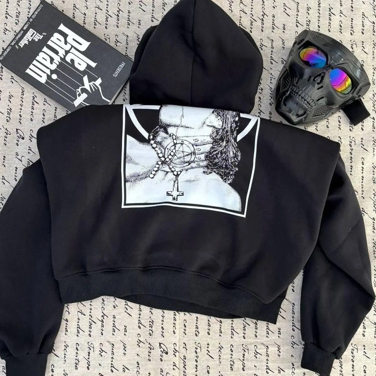 Satanic Nun Printed Men's Hoodie Elevate Your Style with Trendy Unisex T-Shirts, Cozy Sweaters, and Comfortable Hoodies Breathable Cotton