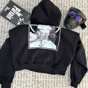 Satanic Nun Printed Men's Hoodie Elevate Your Style with Trendy Unisex T-Shirts, Cozy Sweaters, and Comfortable Hoodies Breathable Cotton