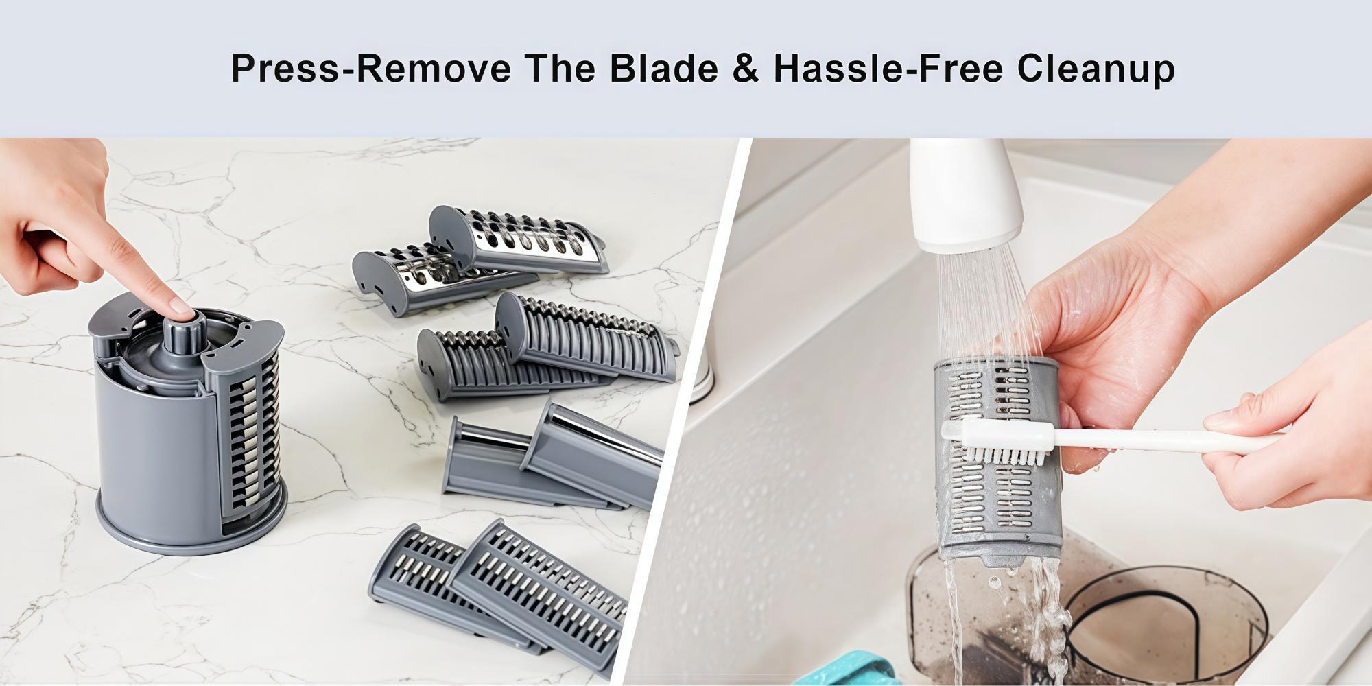 ZQOZQO Electric Rotary Cheese Grater – 6-Blade Model with Dicing Functionor 8-Blade Model for Versatile Slicing, Kitchen Tool for Quick Food Prep ZQOZQO Electric Rotary Cheese Grater – 6-Blade Model with Dicing Functionor 8-Blade Model for Versatile Slicing, Kitchen Tool for Quick Food Prep