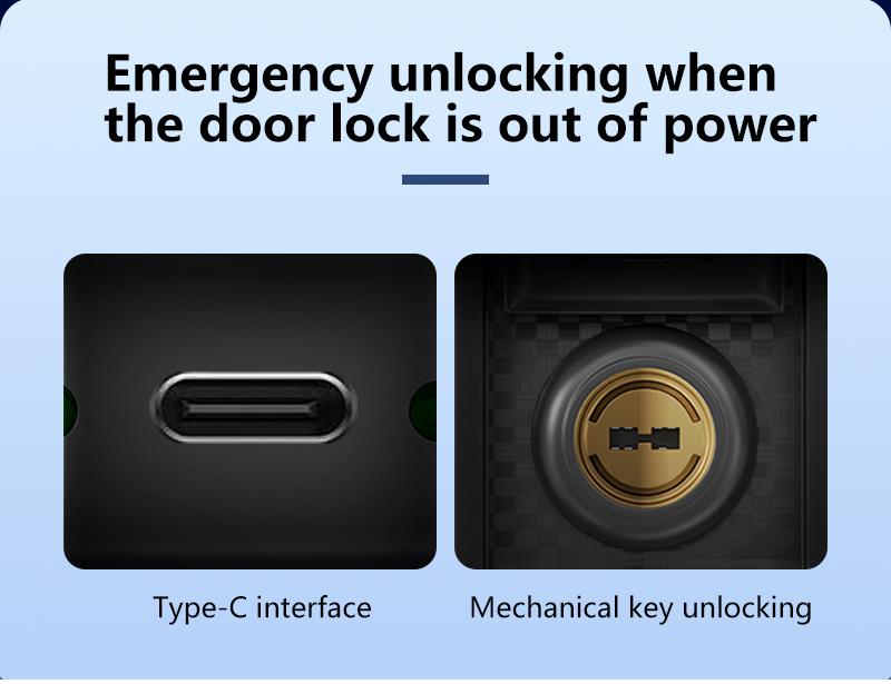 Smart Fingerprint Door Lock Keyless Entry Handle Biometric tech & App Control knob for Room Garage Office Apartment Local Data Storage
