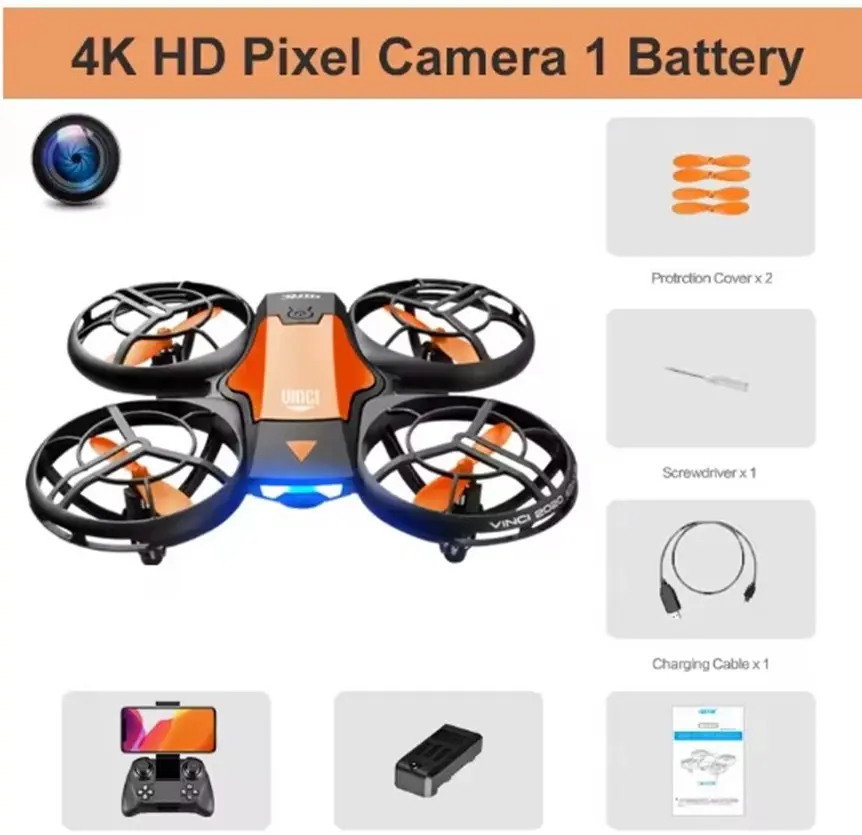 A-Sonic 88661 Gotseven V8 Mini Drone 4k profession HD 1080P Wide Angle Camera WiFi FPV RC Drone