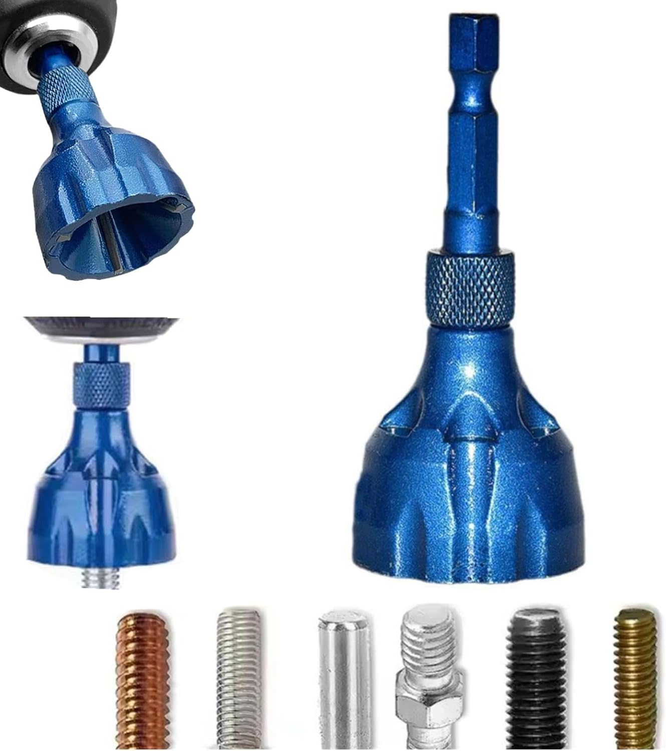 VAYWET Deburring External Chamfer Tool with Tungsten Carbide Blade, Deburring Drill Bit Attachment, Remove Burrs for Copper Steel Aluminum, Bolt Thread Repair Tool Quick Release 1/4" Hex Shank 1/8"-3/4" (3mm-19mm) uitable for Drill Drivers Hardware Tools VAYWET Deburring External Chamfer Tool with Tungsten Carbide Blade, Deburring Drill Bit Attachment, Remove Burrs for Copper Steel Aluminum, Bolt Thread Repair Tool Quick Release 1/4" Hex Shank 1/8"-3/4" (3mm-19mm) uitable for Drill Drivers Hardware Tools