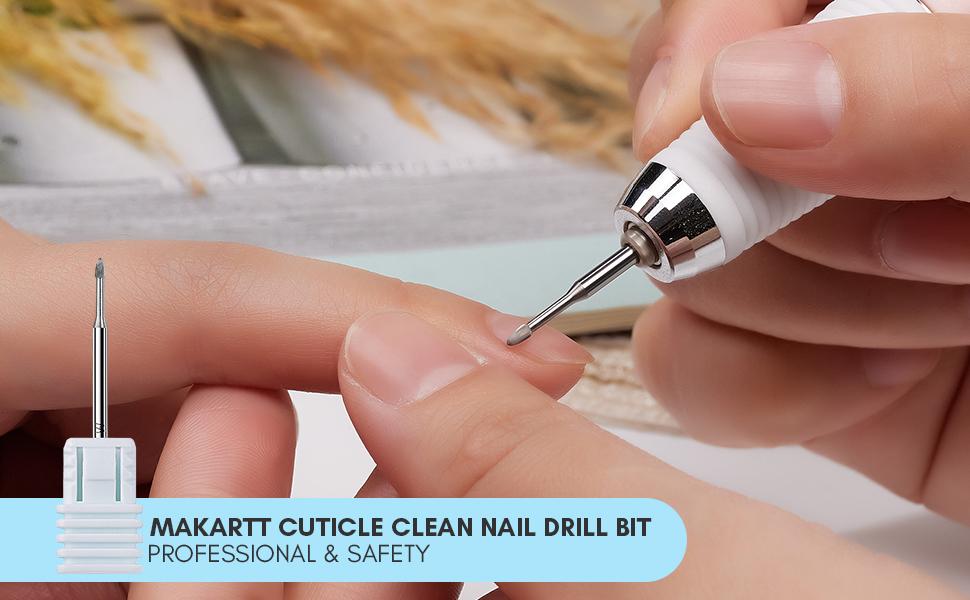 Makartt Carbide Cuticle Nail Drill Bit - 3/32" Manicure Nail Care