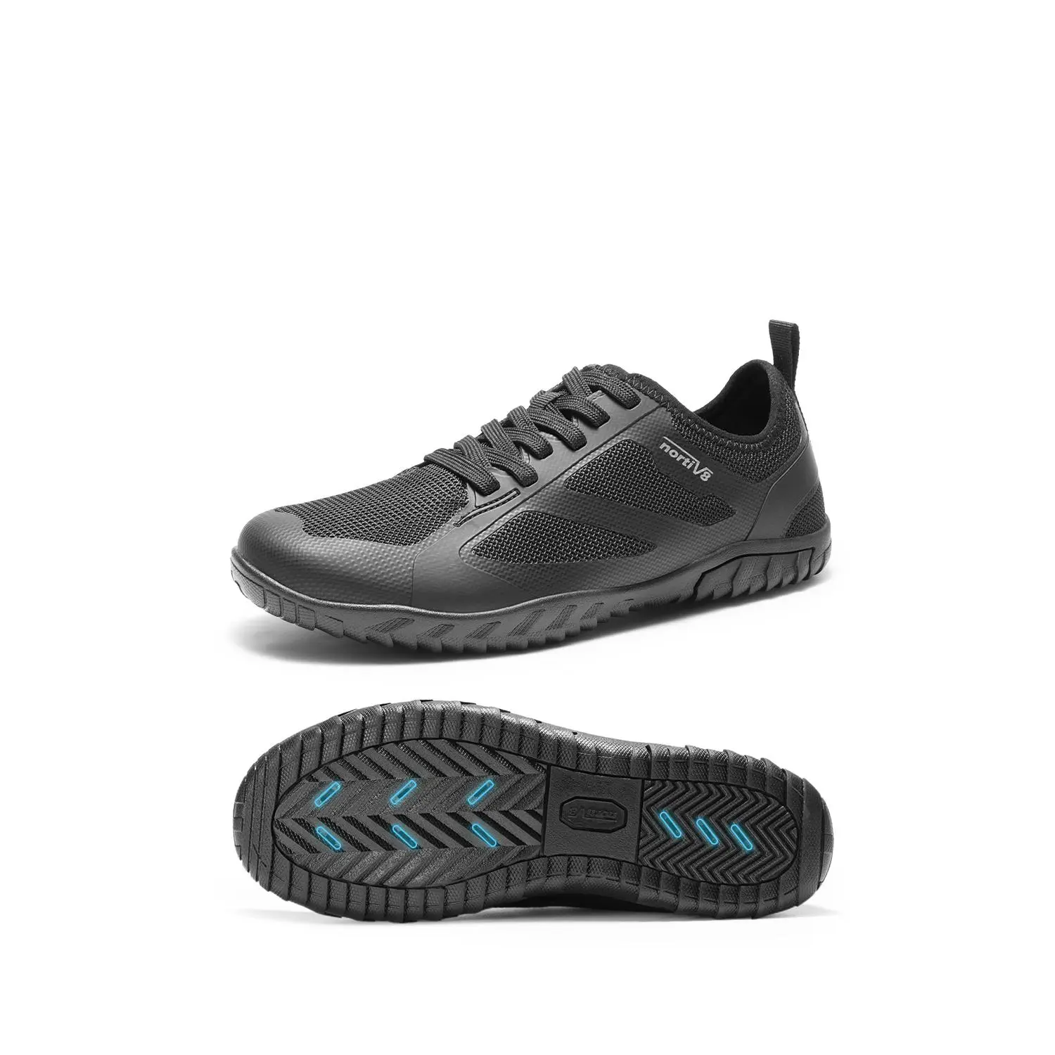 NORTIV 8 Men's Barefoot Mesh Water Shoes, Quick-Dry Lightweight Aqua Trainers with Non-Slip Sole for Beach & Pool, Aqua Shoes, Mesh Breathable Watershoes, Non Slip Watershoes, Quick Drying Watershoes tiktokshopbacktoschool