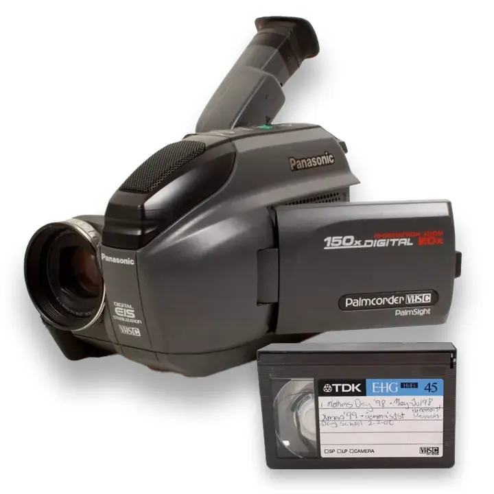 Panasonic VHS-C Tape Player Vintage Camcorder Bundle w/ USB, Blank Tape