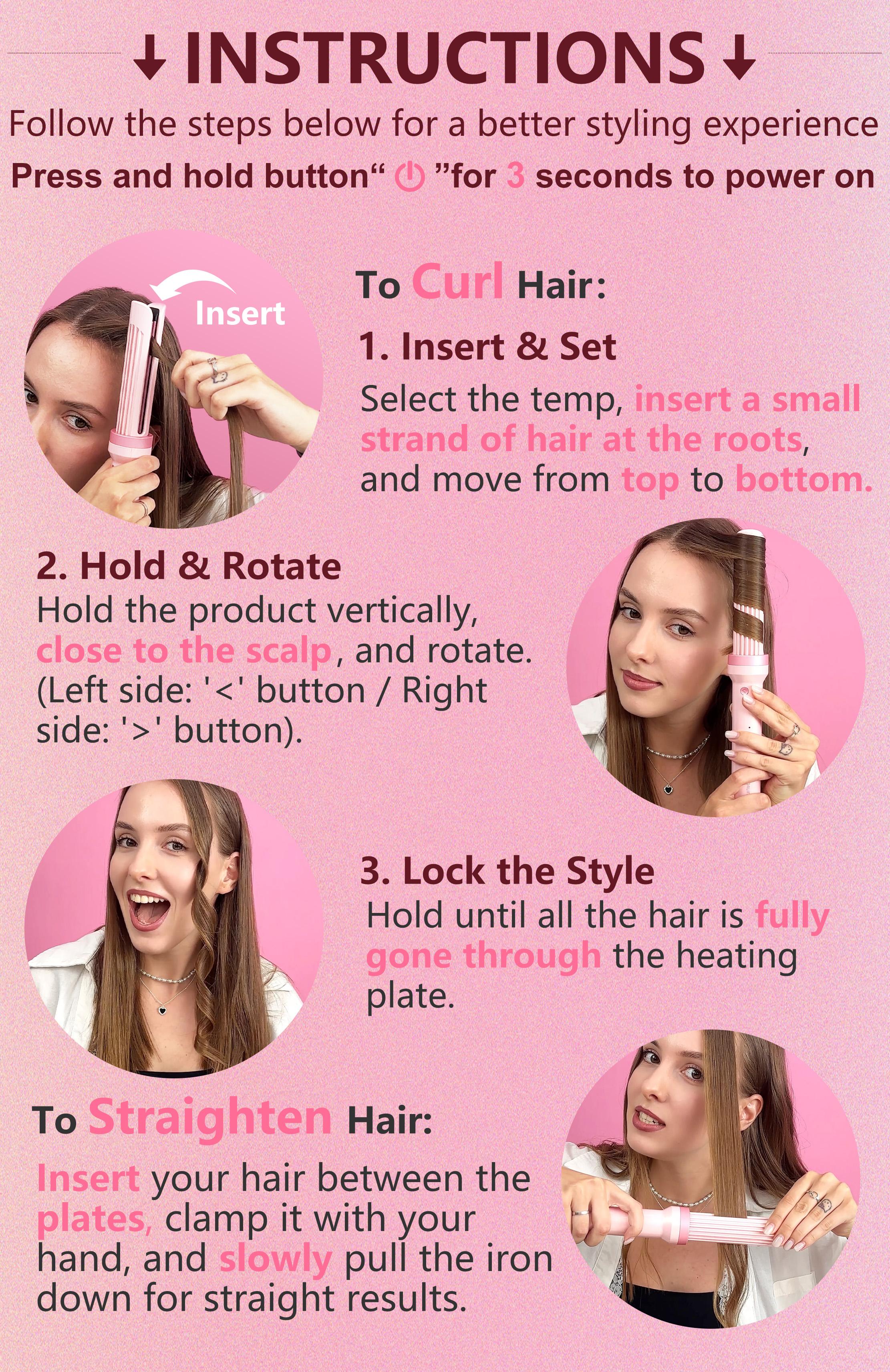 FORLIFA-Pro HyperCurve:Pro 3 in 1 Automatic Curling&Straightening Iron,AirBlow Tech with Cooling Air,1.1billion Negative Ions,72H Hold,Triple Hair Protect&Burn-Free,Automatic Shut-Off,2-Way Rotation,Anti-Scald,Anti-Tangle,TikTokShopSpringGlowUp