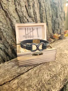 Large Iron Infinity Bracelet - 6th Anniversary Gift | DABforge