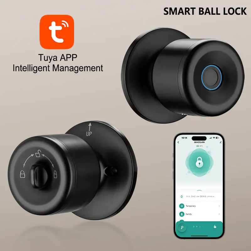 Smart 3 in 1 Fingerprint Door Lock Digital Keypad Smart Door Lock with App Control Keyless Entry Door Lock for Home Bedroom Apartment Office Garage