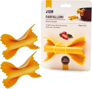 Farfalloni-Shaped Pot Holders – Mini Silicone Pinch Mitts | Fun Silicone Pot Gripper & Kitchen Gadget | Quirky Pasta-Inspired Kitchen Gadgets Collection
