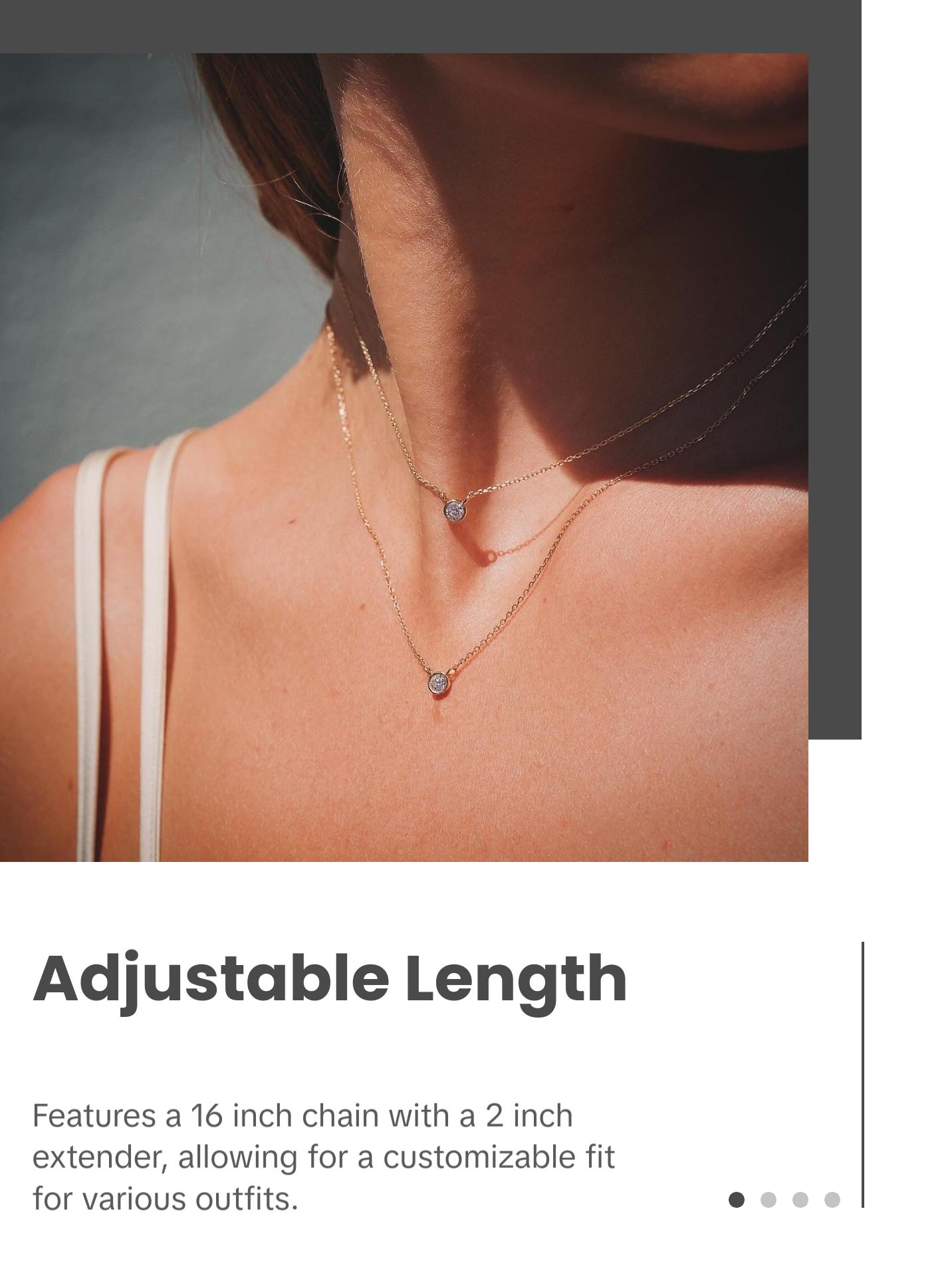 Shine On - CZ Bezel-Set Solitaire Necklace