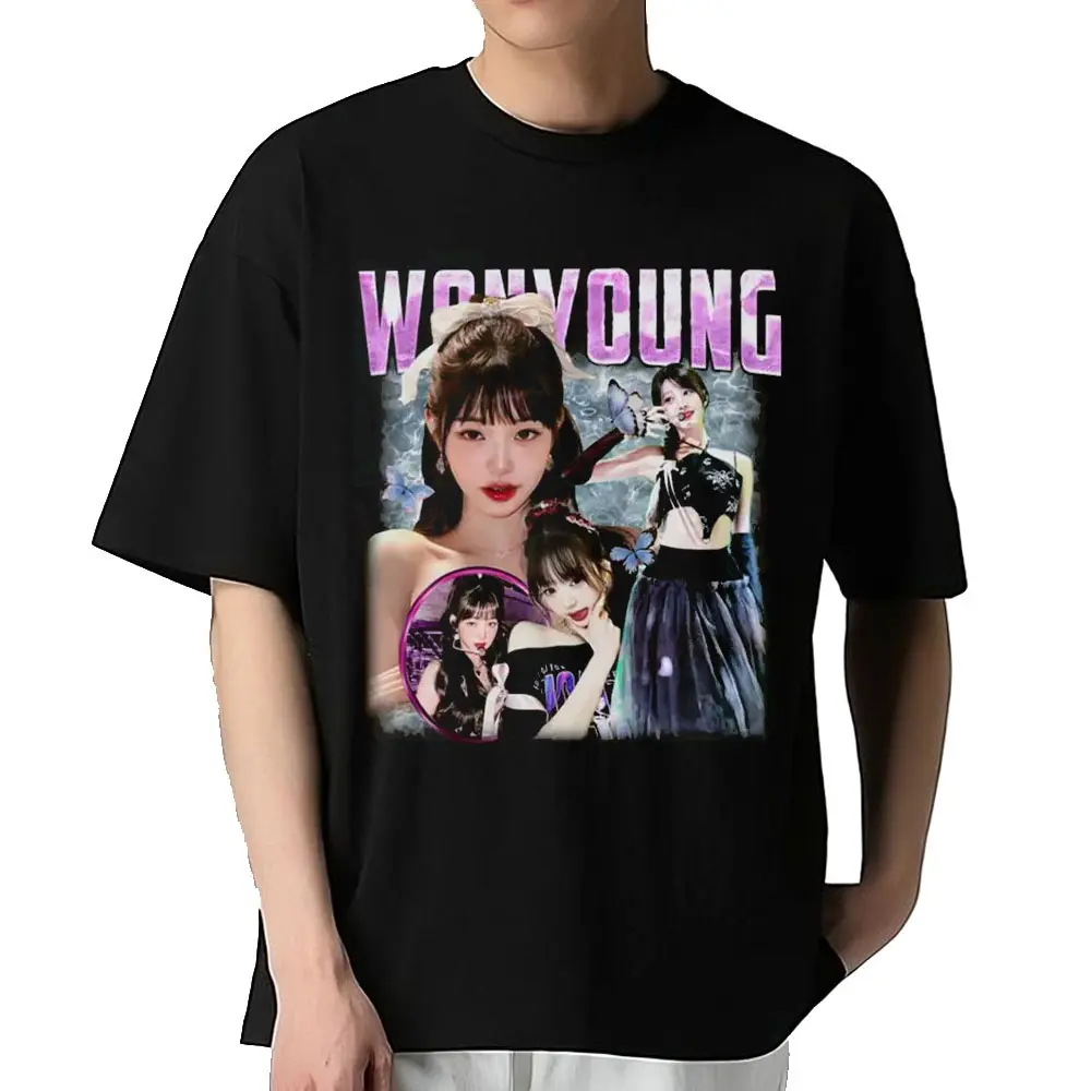 IVE Wonyoung Idol Oversized Small-Neck Fan Support T-Shirt