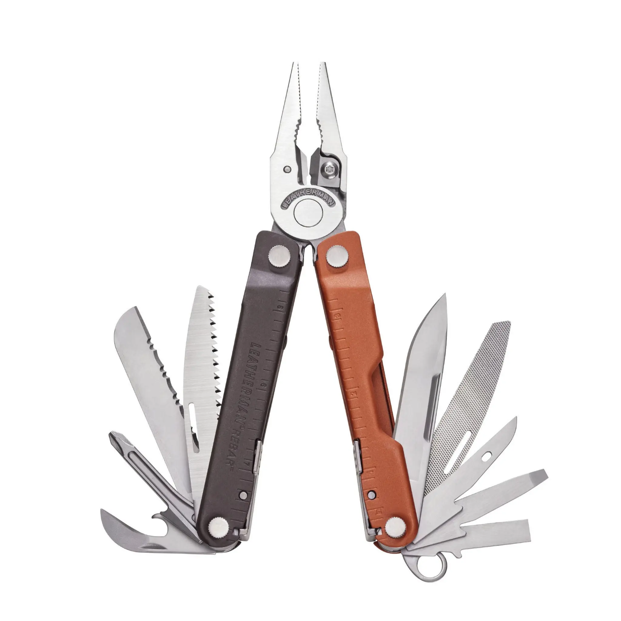 Leatherman Rebar® 17-in-1 Universal Hand Tool - All-Locking, Stainless Steel Construction - Ideal for Work Accessories, Tools and Gadgets, Father's Day Gifts, Mens Gifts, Durable Metal Tool, Essential Hand Tool