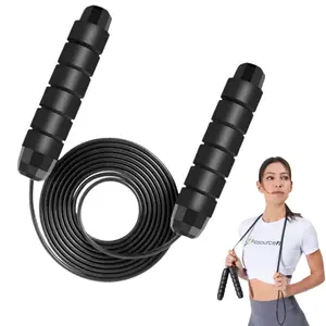LMMAKE Premium Adjustable Jump Rope with High-Speed Ball Bearing Mechanism for Tangle-Free Skipping Ergonomic Foam Handles Ideal for Home Gym & Outdoor Fitness Routines