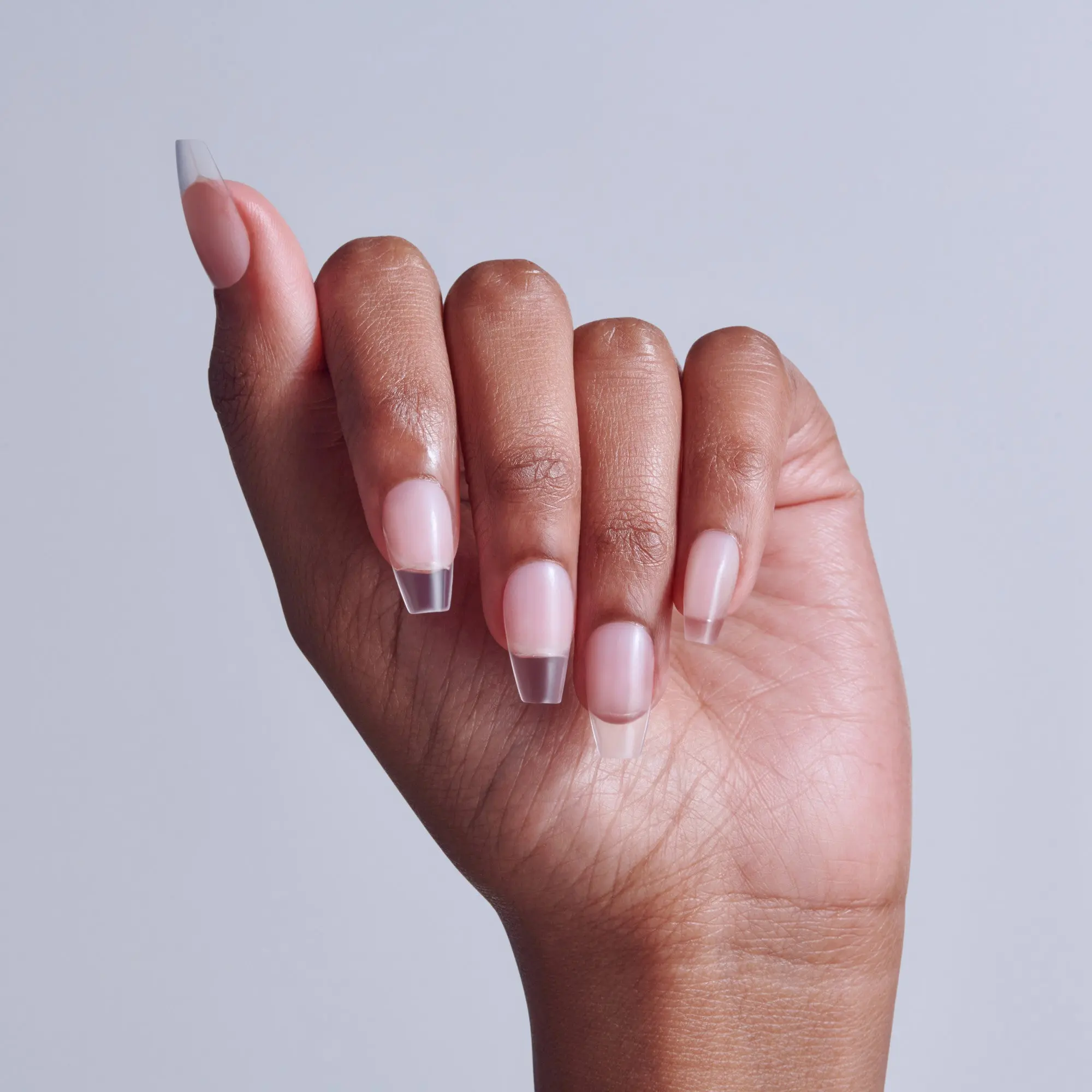 Kiss Professional Full Cover Press On Fake Nails - Luminous | 140 Nails, Includes Nail Glue, Solid, Clear, Medium, Coffin