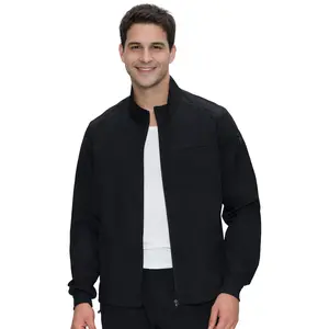 COZY SCRUBS Scrub Jacket Men, Zip Front Men's Medical Scrub Jacket with 5 Pockets, Soft Stretch Fabric