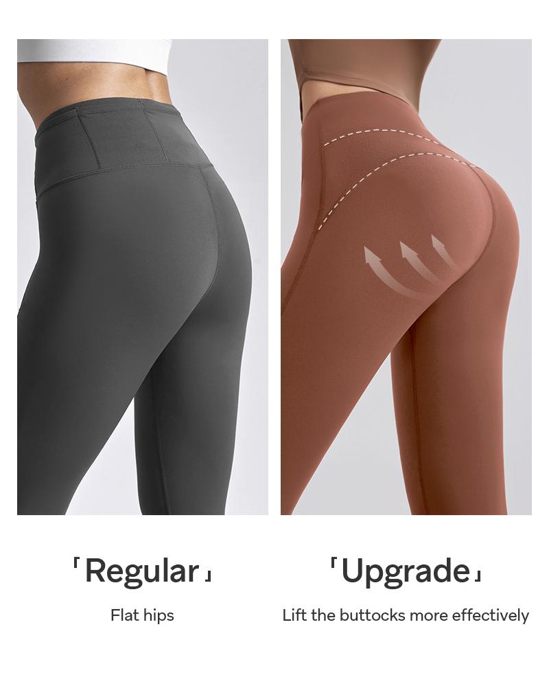 AFZWomen's Tummy Control Sport Flare Leggings Petite & Plus Hidden Back Pocket