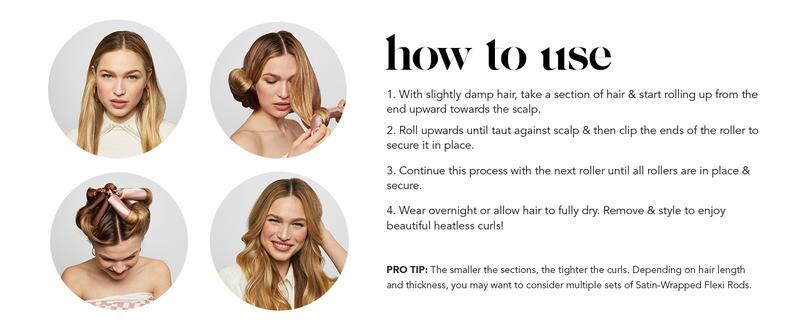 Kitsch Satin Heatless Curling Rod - Jumbo Flexi Rod, Heatless Hair Curler for Overnight, Soft Hair Curlers, Heatless Curlers for Women, 4pcs, Rosewood Kitsch Satin Heatless Curling Rod - Jumbo Flexi Rod, Heatless Hair Curler for Overnight, Soft Hair Curlers, Heatless Curlers for Women, 4pcs, Rosewood