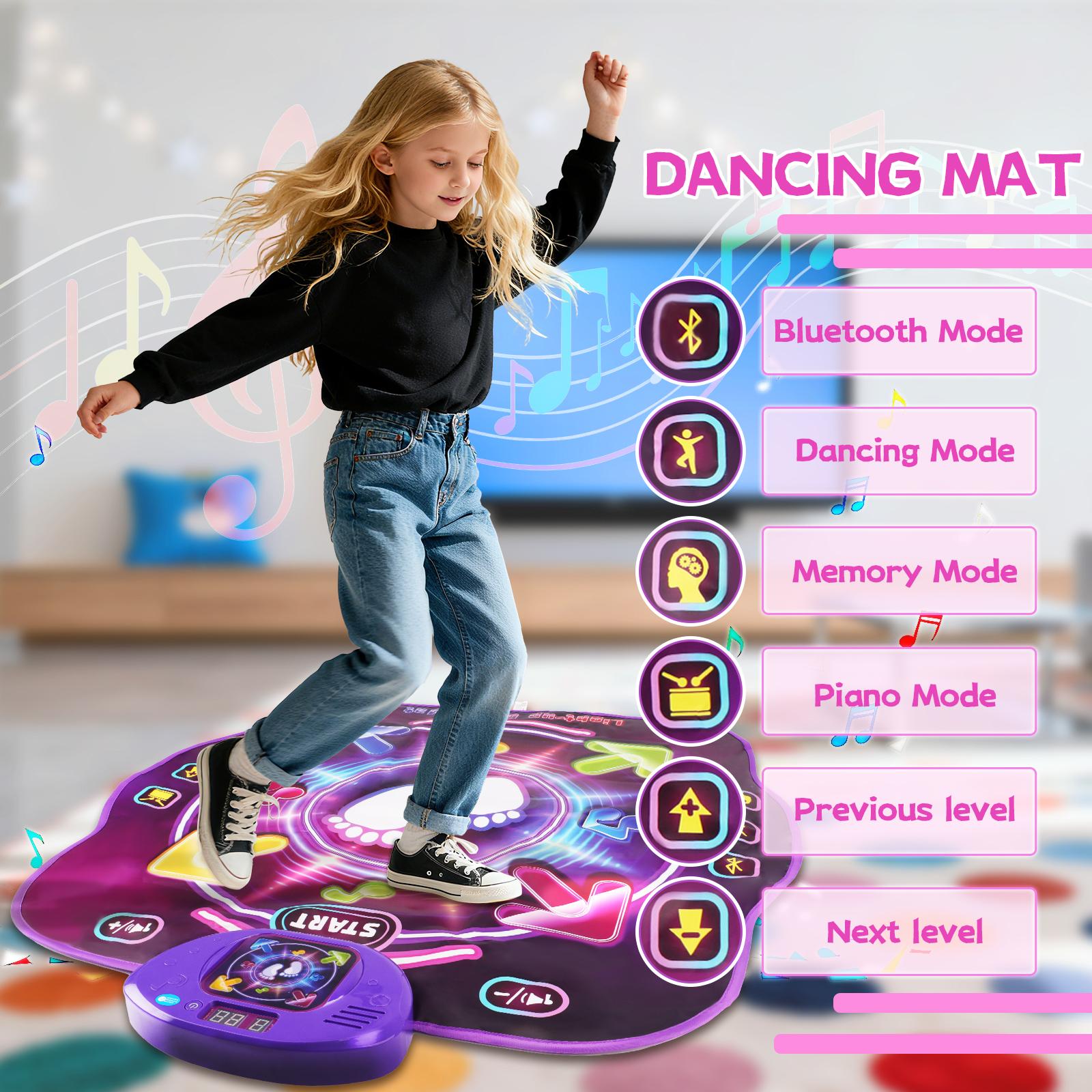 知育玩具 everyday with zippy & family dance party Dance Mat Toys for 3-12 Year Old Kids, Electronic Dance Pad with