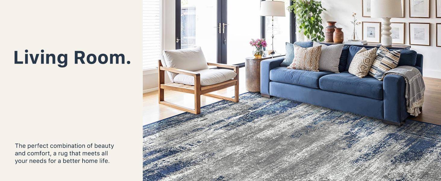 GENIMO Christmas Modern Abstract Design Area Rug Soft Lightweight Cushioned Feel Durable for Living Room Bedroom Dining Room Machine Washable Non-Slip Backing GENIMO Christmas Modern Abstract Design Area Rug Soft Lightweight Cushioned Feel Durable for Living Room Bedroom Dining Room Machine Washable Non-Slip Backing