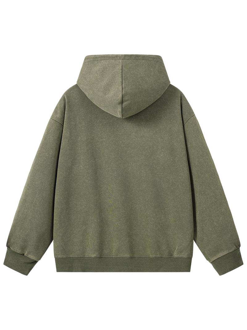 CCCMAI Men's Solid Color Loose Fit Hooded Sweatshirt Regular Fit Casual Long Sleeve Hoodie for Fall & Winter Men's Clothing for Everyday Wear with Quality Hem and Cuff Design Menswear Tops Pullover