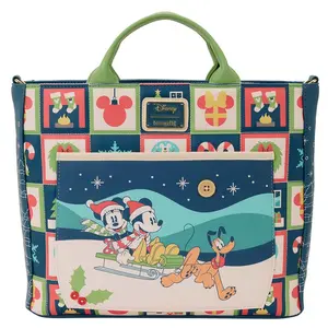 Loungefly Disney Mickey & Friends Holiday Convertible Backpack & Tote Crossbody Bag
