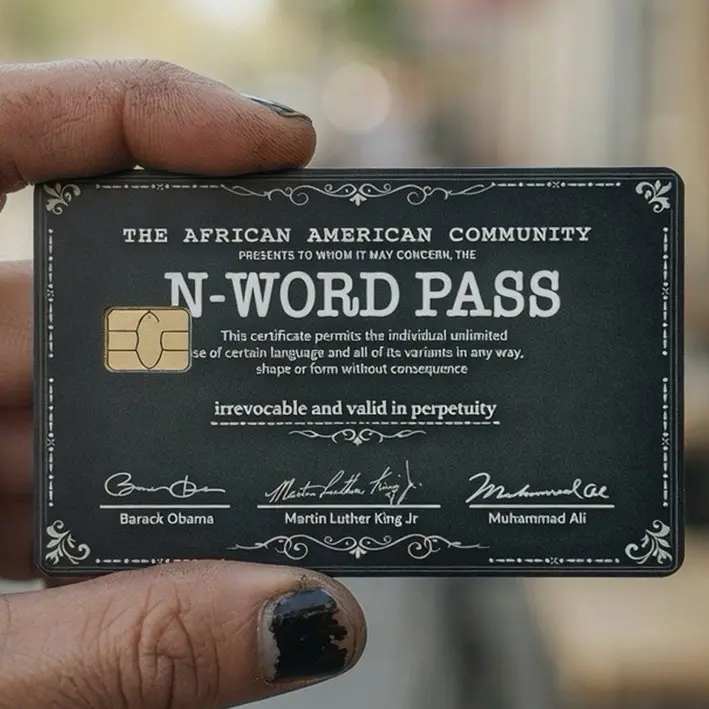 N-Word Pass Debit Card Skin Sticker 2 Pack Funny Vinyl Card Cover