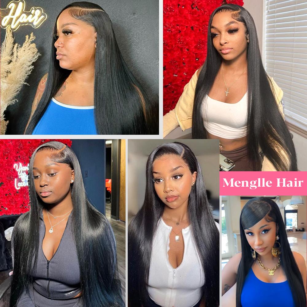 Live Menglle Hair Side Part Straight 13X4 Lace Front Wig With Baby Hair Pre Everything Glueless Quick Wear Human Hair Wigs 200% Density Natural Color#Springfresh#GiftedInLove#Colorpopwig#Menglleclipins