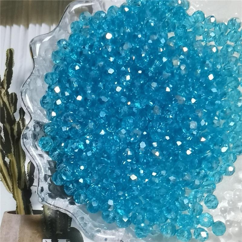 【C003】DIY 6mm   flat crystal faceted glass beads Porcelain beads bracelet kit jewelry making