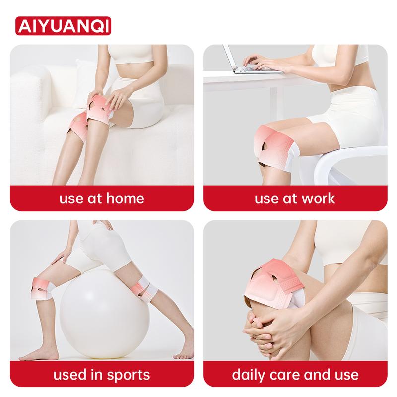 [4-Pack] Self-Heating Herbal Knee Patches with Ginger Oil - Deep Penetrating Joint Relief Kit for Stiffness & Cold Knees - Cordless Warm Compress Essential natural comfort Wellness Aromatherapy