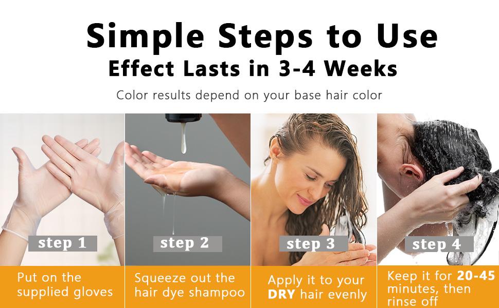 Natural 3-in-1 Coffee Hair Dye Shampoo, Instant Herbal Hair Color Shampoo for Gray Hair Coverage, Natural Plant Extracts, Long-Lasting in 10-15 Mins, Paraben-Free & Moisturizing Haircare for Men & Women, 16.9 Fl Oz / 500ml