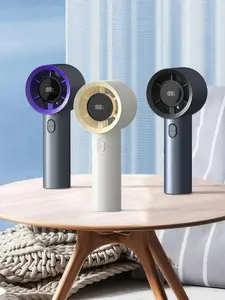 LMMAKE Portable Handheld Fan with 100 Gear Turbo Wind Adjustable Speed Rechargeable USB Battery Digital Display Personal Fan for Travel Camping Outdoor Gifts