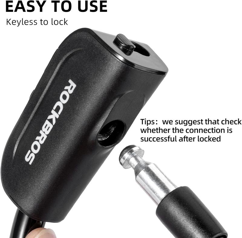 ROCKBROS 4ft Bike Cable Lock - Secure, Lightweight with Mounting Bracket ROCKBROS 4ft Bike Cable Lock - Secure, Lightweight with Mounting Bracket