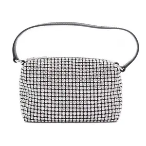 Pre-owned alexander Crystal Top Handle Bags Heiress Small Sliver JM SK043